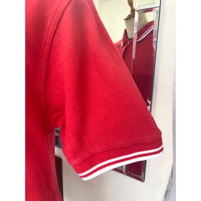 #965 polo shirt / ポロシャツ LONSDALE 赤 刺繍 | Vintage.City 古着屋、古着コーデ情報を発信