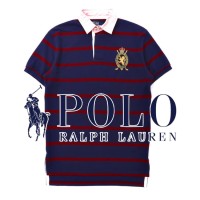 Polo by Ralph Lauren ポロシャツ XS ネイビー ボーダー コットン エンブレムロゴ刺繍 | Vintage.City 古着屋、古着コーデ情報を発信