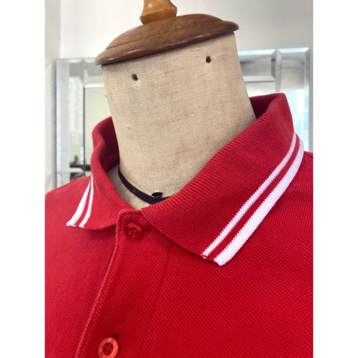 #965 polo shirt / ポロシャツ LONSDALE 赤 刺繍 | Vintage.City 古着屋、古着コーデ情報を発信