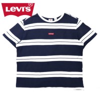 Levi's ビッグサイズTシャツ XL ネイビー ボーダー コットン ボックスロゴ | Vintage.City 빈티지숍, 빈티지 코디 정보