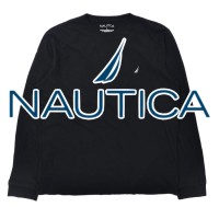 NAUTICA ロングスリーブTシャツ L ブラック コットン ワンポイントロゴ刺繍 | Vintage.City 古着屋、古着コーデ情報を発信