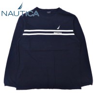 NAUTICA ロングスリーブTシャツ L ネイビー コットン ロゴプリント エルサルバドル製 | Vintage.City 古着屋、古着コーデ情報を発信