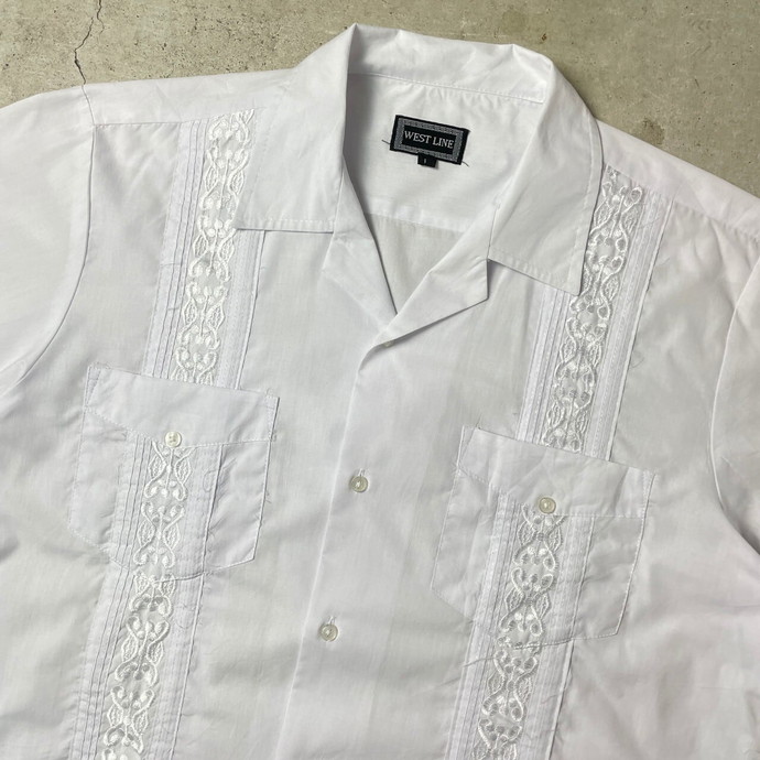 キューバシャツ メキシカン ラインシャツ デザインシャツ 半袖  XL