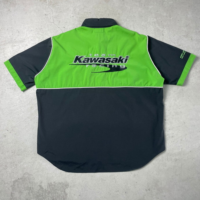 超激得お得Kawasaki カワサキ オフィシャル シャツ 半袖 ブラック L/XLサイズ トップス