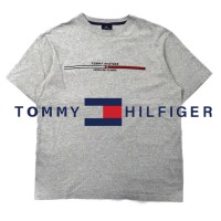TOMMY HILFIGER ビッグサイズ ロゴTシャツ M グレー コットン フラッグロゴ 90年代 メキシコ製 | Vintage.City 古着屋、古着コーデ情報を発信