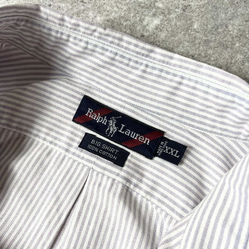 USA 90s◯ラルフローレン ボタンダウンシャツ ホワイト メンズ3XL