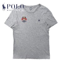 POLO RALPH LAUREN ロゴ刺繍Tシャツ 175 グレー コットン 星条旗 USA スモールポニー刺繍 | Vintage.City 빈티지숍, 빈티지 코디 정보