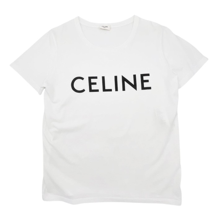 CELINE セリーヌ ロゴTシャツ コットン S ホワイト ブラック 2X314916G | Vintage.City Vintage Shops, Vintage Fashion Trends