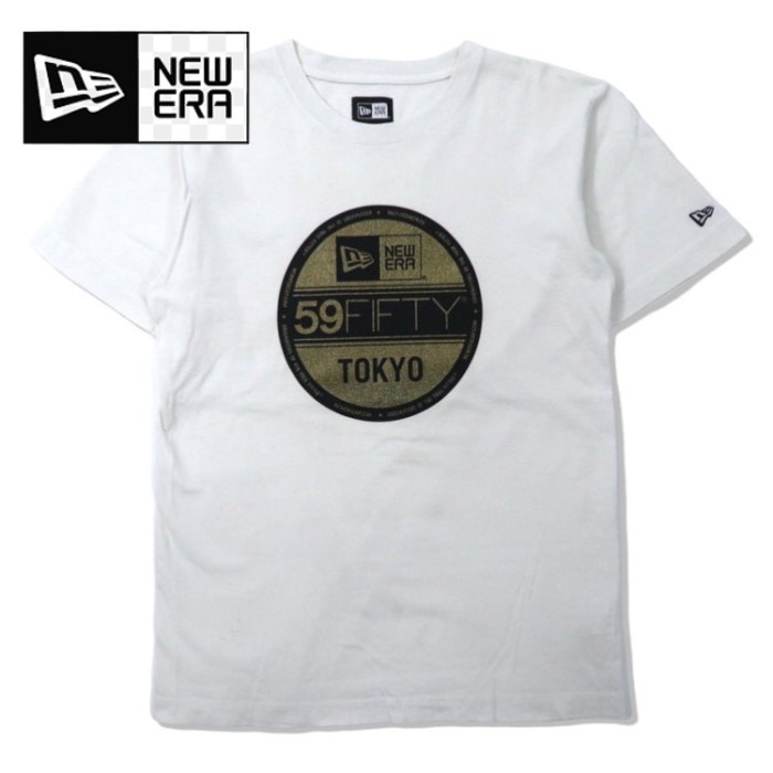 NEW ERA ステッカーロゴプリントTシャツ M ホワイト コットン TOKYO | Vintage.City 빈티지숍, 빈티지 코디 정보
