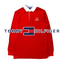 TOMMY HILFIGER ラガーシャツ M レッド コットン ロゴ刺繍 MW0MW06611 | Vintage.City 빈티지숍, 빈티지 코디 정보