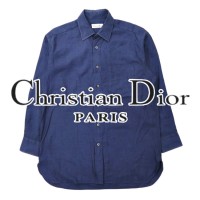 Christian Dior ドレスシャツ L ネイビー コットン 日本製 | Vintage.City 古着屋、古着コーデ情報を発信