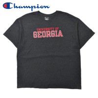 Champion ビッグサイズ カレッジプリントTシャツ XL グレー コットン UNIVERSITY OF GEORGIA ホンジュラス製 | Vintage.City 古着屋、古着コーデ情報を発信