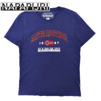 NAPAPIJRI ロゴプリントTシャツ M ネイビー コットン トルコ製 | Vintage.City 古着屋、古着コーデ情報を発信