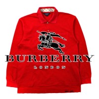 BURBERRY GOLF 長袖ポロシャツ S レッド コットン ワンポイントロゴ刺繍 | Vintage.City 빈티지숍, 빈티지 코디 정보