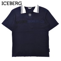 ICEBERG ビッグロゴ ポロシャツ L ネイビー コットン イタリア製 | Vintage.City 빈티지숍, 빈티지 코디 정보