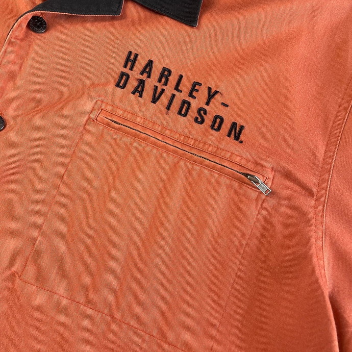 ビッグサイズ Harley-Davidson ハーレーダビッドソン バックロゴ刺繍 ...