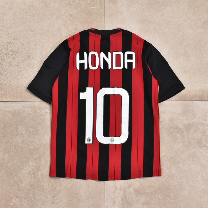 キッズ130 adidas アディダス セリアA ACミラン #10 ゲームシャツ Kids 130 adidas AC Milan #10 HONDA game shirt | Vintage.City 古着屋、古着コーデ情報を発信