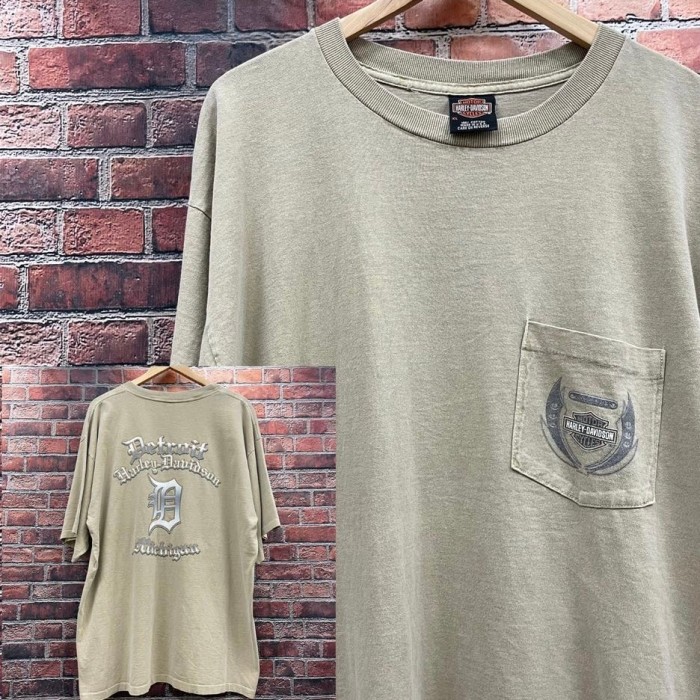 Tシャツ/カットソー(半袖/袖なし)ハーレーダビットソン　　Tシャツ　00s USA 両面プリント　XL