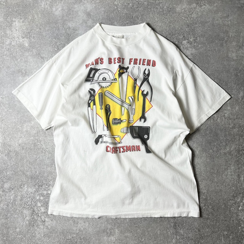 90s USA製 企業物 ツール プリント 半袖 Tシャツ XL / 90年代 アメリカ 
