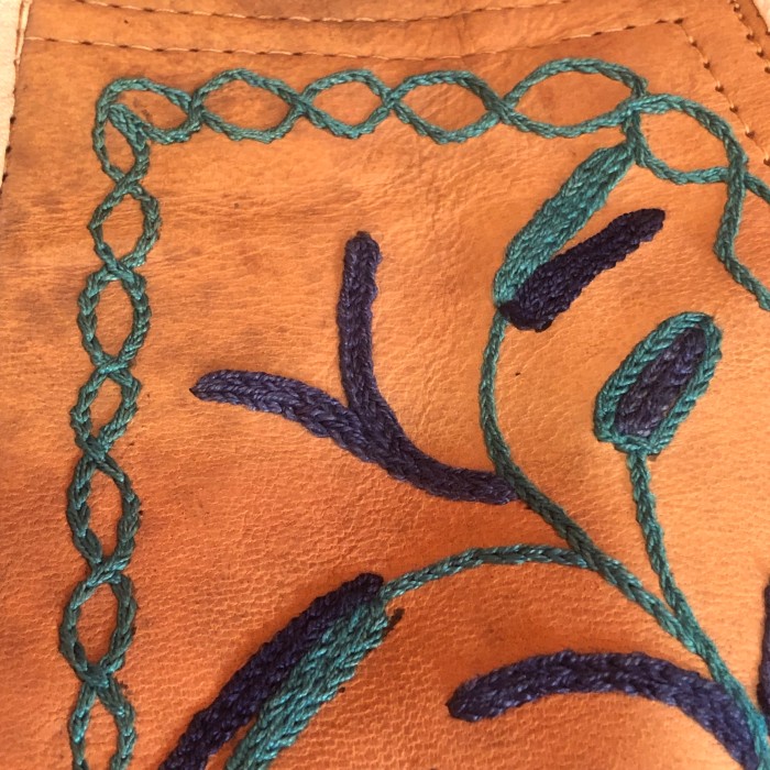 刺繍入り スウェードのヴィンテージビッグバッグ | Vintage.City 古着屋、古着コーデ情報を発信