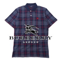 BURBERRY ノバチェック ポロシャツ S ネイビー コットン ワンポイントロゴ刺繍 | Vintage.City 古着屋、古着コーデ情報を発信