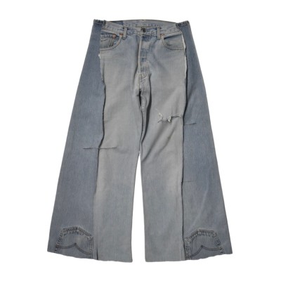 VERS Remake Docking Cutoff Flare Denim Pants | Vintage.City 빈티지숍, 빈티지 코디 정보