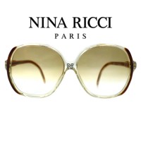 NINA RICCCI クリア サングラス スクエア ブラウン 155-0530 オールド フランス製 | Vintage.City 古着屋、古着コーデ情報を発信