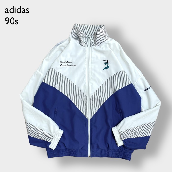 adidas】90s トラックジャケット ジャンパー ブルゾン 刺繍ロゴ 