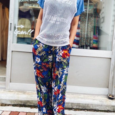 Tropical flower relax pants | Vintage.City 古着屋、古着コーデ情報を発信