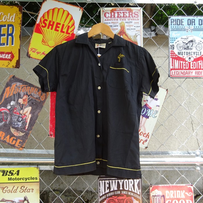 60s ヒルトン ヴィンテージ ボーリングシャツ サイズ36 ブラック USA製 8250 | Vintage.City 古着屋、古着コーデ情報を発信