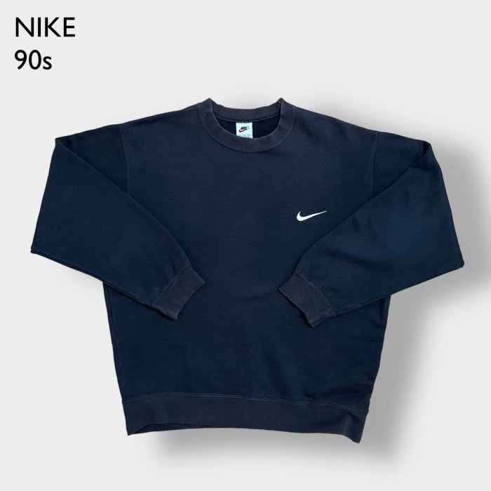 NIKE】90s スウェットシャツ トレーナー ワンポイント XXL 刺繍ロゴ 白