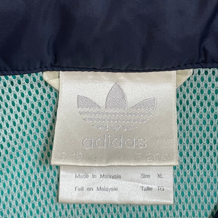 【adidas】90s ジャケット 刺繍 ロゴ マルチカラー 銀タグ XL