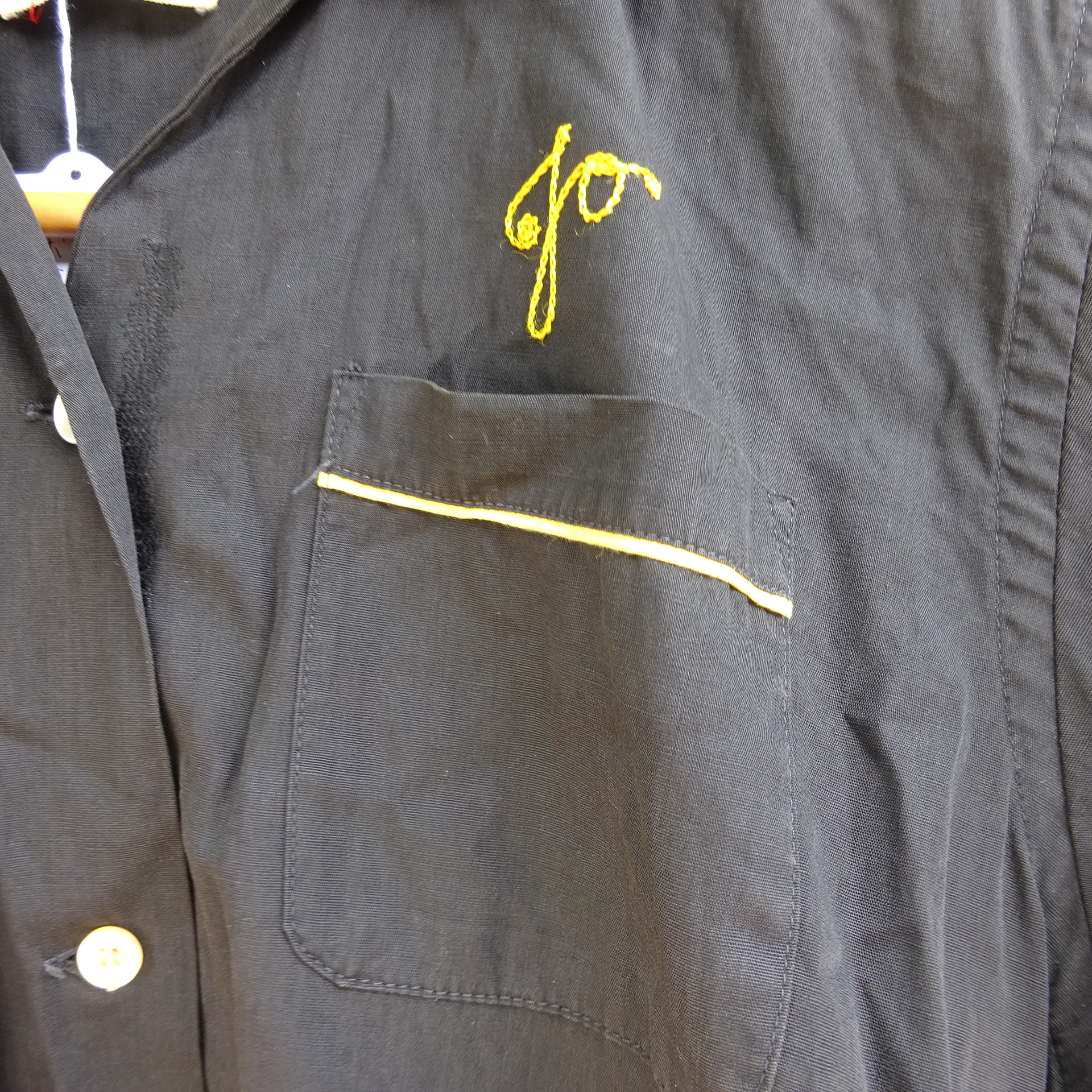 60s ヒルトン ヴィンテージ ボーリングシャツ サイズ36 ブラック USA製 