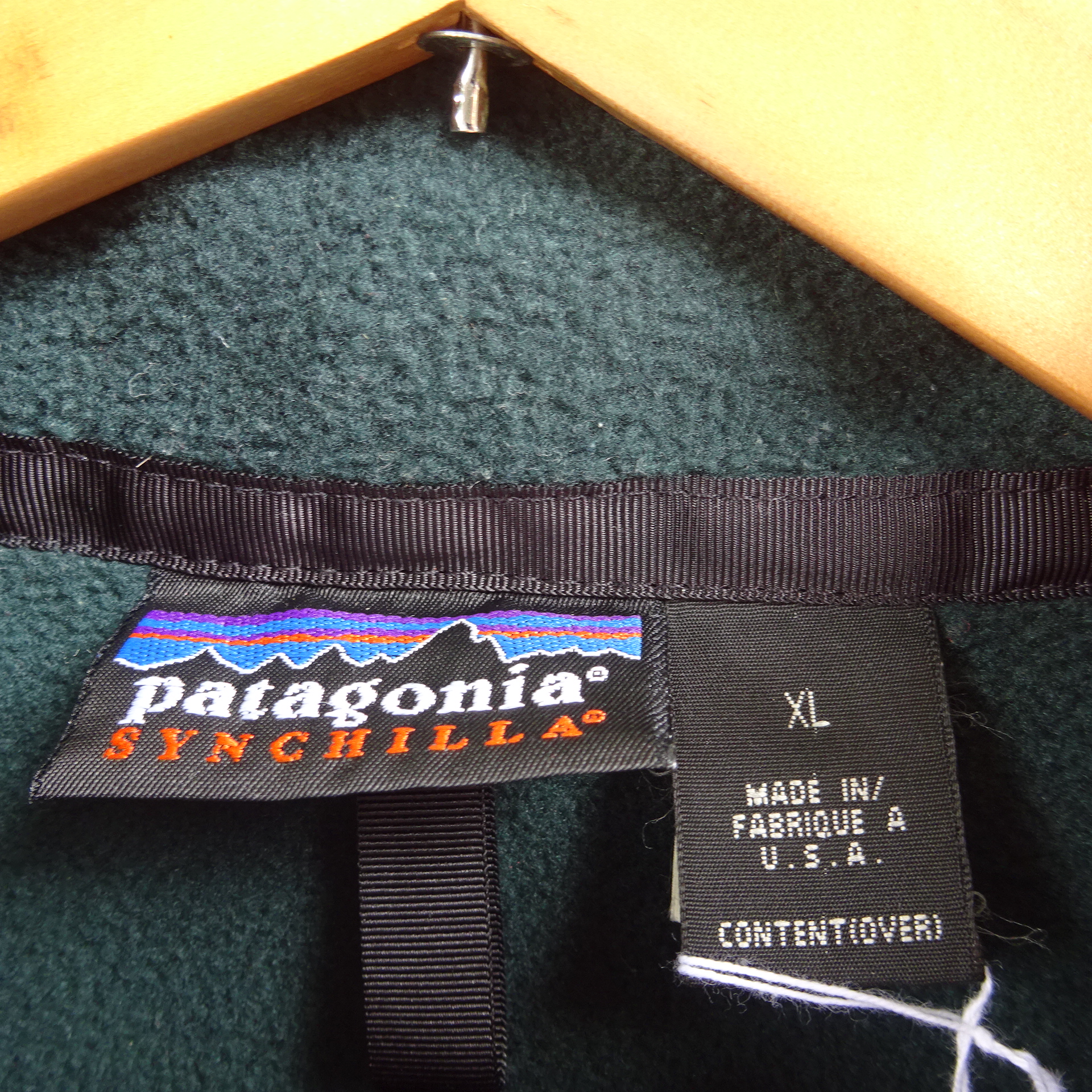パタゴニア シンチラ フリース XL グリーン USA製 フルジップ 胸ポケット