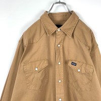 90s USA古着 ラングラー ウエスタンシャツ コットンツイル ブラウン XL | Vintage.City 古着屋、古着コーデ情報を発信