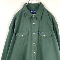 90s USA古着 ラングラー コットンツイル 厚手 ウエスタンシャツ 緑2XL | Vintage.City 古着屋、古着コーデ情報を発信
