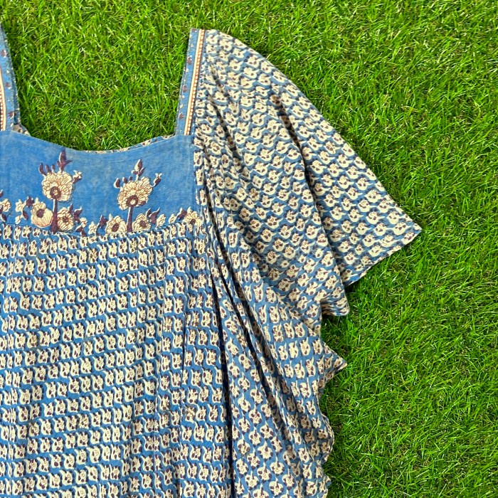 【Lady's】花柄 スクエアネック コットン ブラウス / Made In USA 古着 Vintage ヴィンテージ 水色 ブルー | Vintage.City Vintage Shops, Vintage Fashion Trends