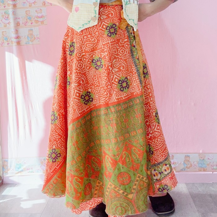 ethnic wrap skirt | Vintage.City 古着屋、古着コーデ情報を発信