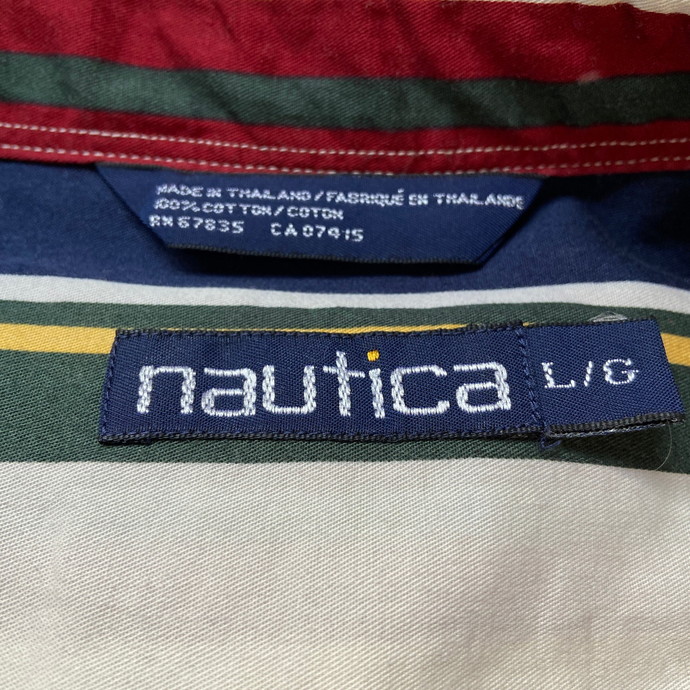 90年代 NAUTICA ノーティカ ワンポイントロゴ 刺繍 長袖 マルチ