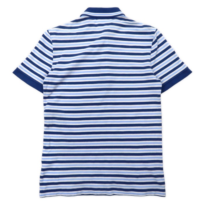 LACOSTE ボーダー ポロシャツ 3 ブルー コットン ワンポイントロゴ SLIM FIT PH6990 | Vintage.City 古着屋、古着コーデ情報を発信