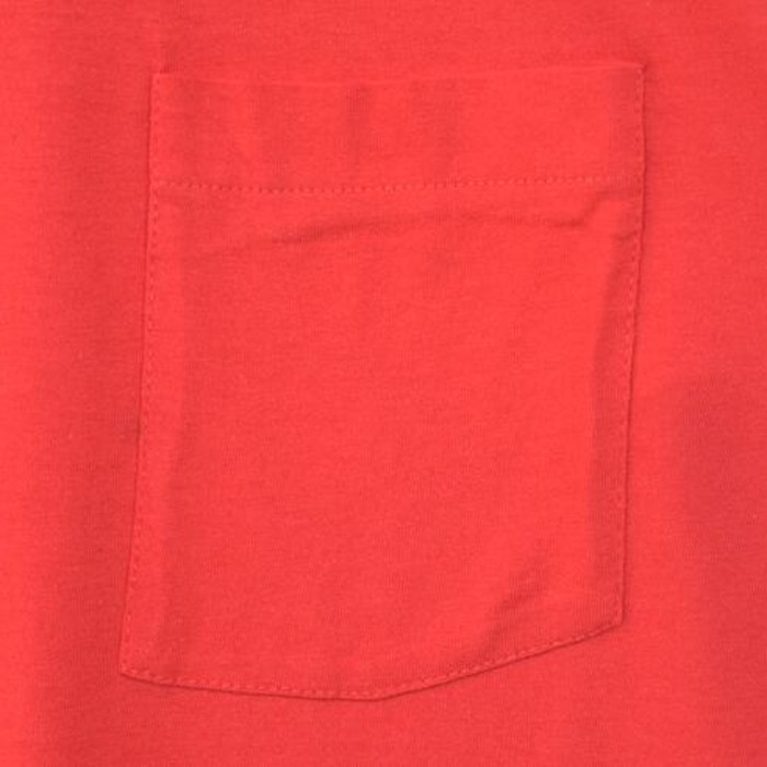 80S USA製 フルーツオブザルーム 無地 半袖 ポケット付き Tシャツ ポケT メンズM シングルステッチ 赤色 ヴィンテージ @BB0610 | Vintage.City 古着屋、古着コーデ情報を発信
