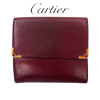 Cartier Wフック 3つ折り財布 マストライン ボルドー レザー ロゴ刻印 オールド | Vintage.City 古着屋、古着コーデ情報を発信