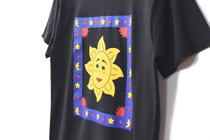 90S USA製 オールド 太陽 キャラクター プリント Tシャツ メンズS 