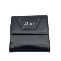 Christian Dior クリスチャンディオール 二つ折り財布 Diorロゴ ガラスレザー ブラック | Vintage.City 古着屋、古着コーデ情報を発信