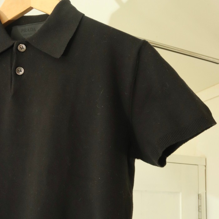 prada cotton knit polo shirt Made in italy | Vintage.City 古着屋、古着コーデ情報を発信