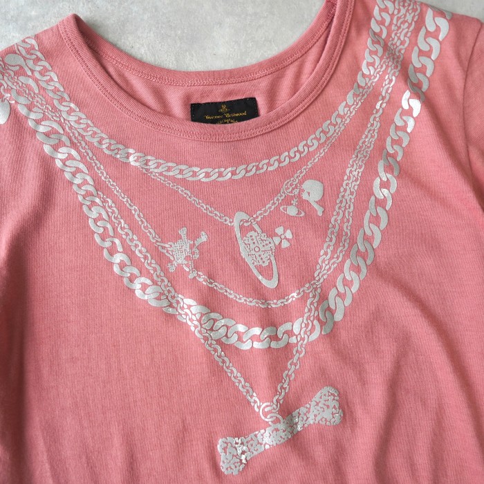 Vivienne Westwood  ヴィヴィアンウエストウッド × Lee  リー　Tシャツ　ロゴ刺繍　ピンク　Sサイズ | Vintage.City 빈티지숍, 빈티지 코디 정보