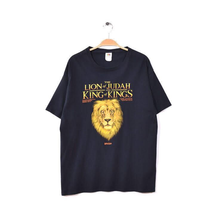 ユダのライオン 聖書 クルーネック 半袖 Tシャツ メンズL LION OF