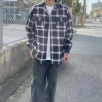 double pocket ombre check shirt | Vintage.City 古着屋、古着コーデ情報を発信