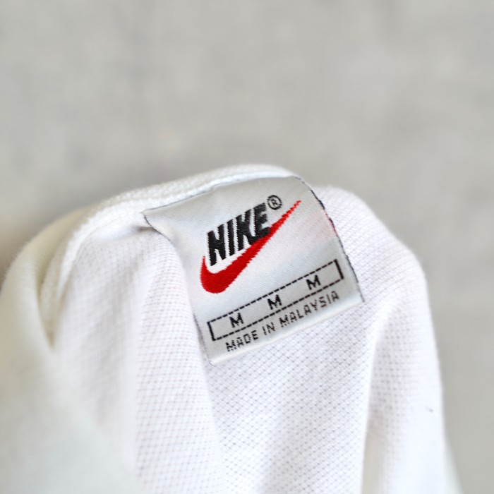 NIKE ナイキ 半袖ポロシャツ ホワイト ロゴ刺繍 Mサイズ相当 | Vintage.City 古着屋、古着コーデ情報を発信