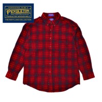 PENDLETON ボタンダウンネルシャツ XL レッド チェック ウール メキシコ製 | Vintage.City 古着屋、古着コーデ情報を発信